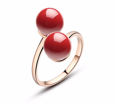 Natural Double Ball Ring