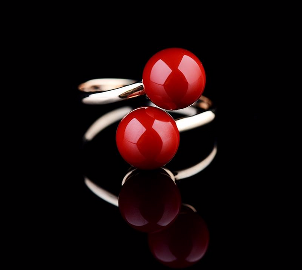 Natural Double Ball Ring