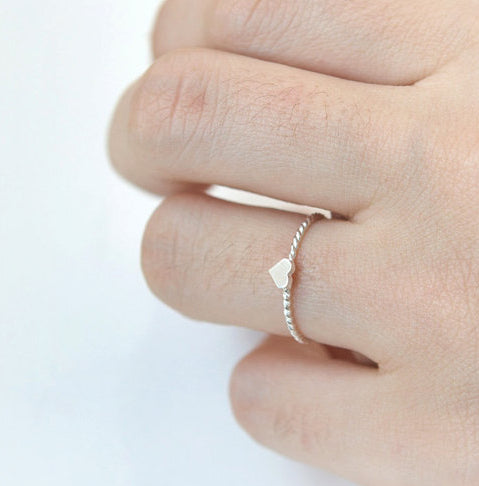 Simple Romantic Heart Ring