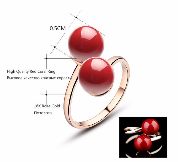 Natural Double Ball Ring