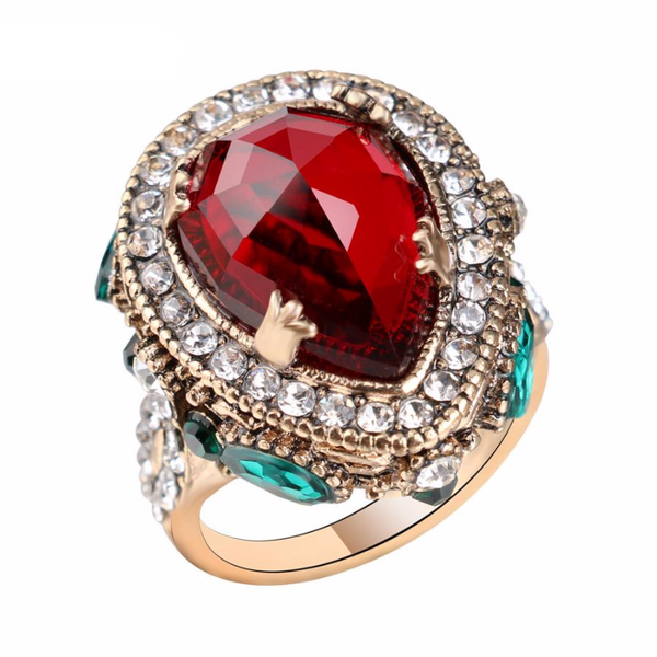Red Crystal  Antique
