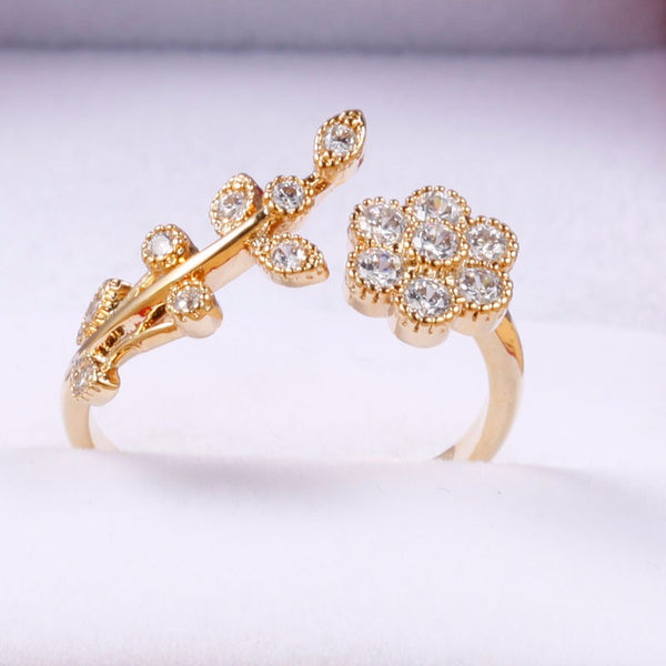 Gold Plate Flower Ring