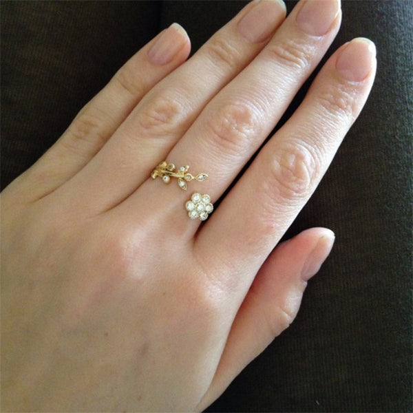 Gold Plate Flower Ring