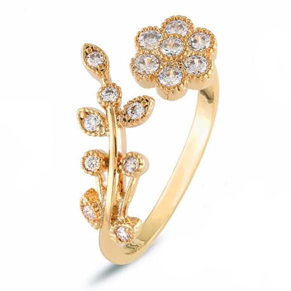 Gold Plate Flower Ring