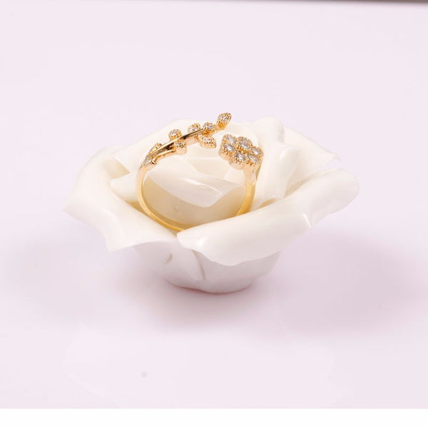 Gold Plate Flower Ring