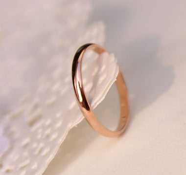 Titanium Steel Rose Gold Ring