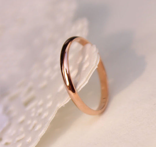 Titanium Steel Rose Gold Ring