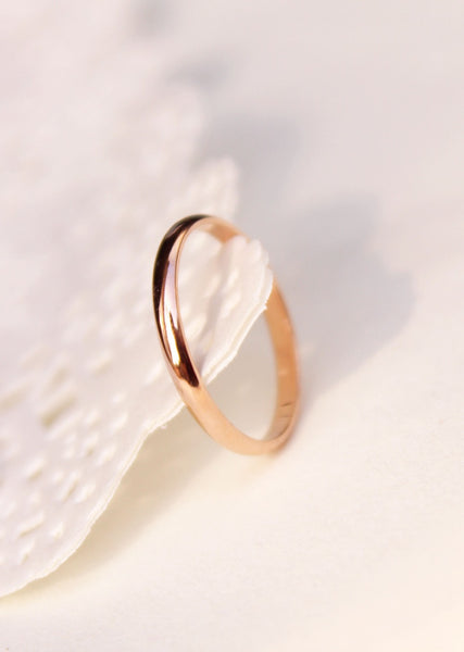 Titanium Steel Rose Gold Ring