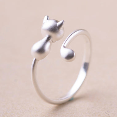 Sterling Silver Cat Rings