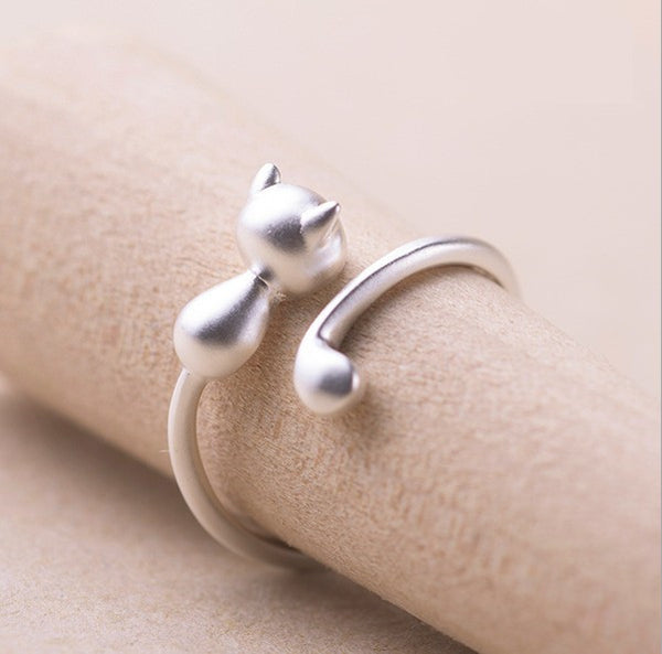 Sterling Silver Cat Rings