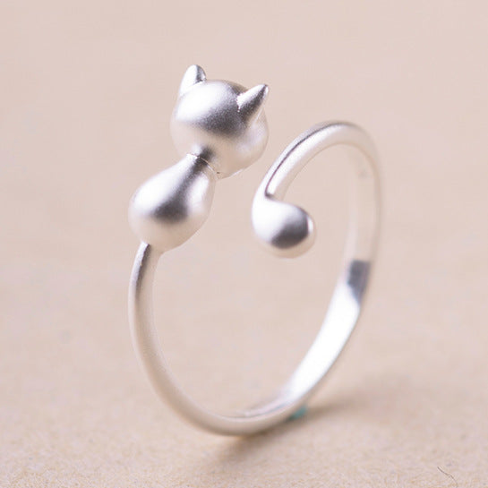 Sterling Silver Cat Rings