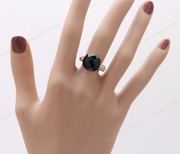 Black Acrylic Vintage Rings