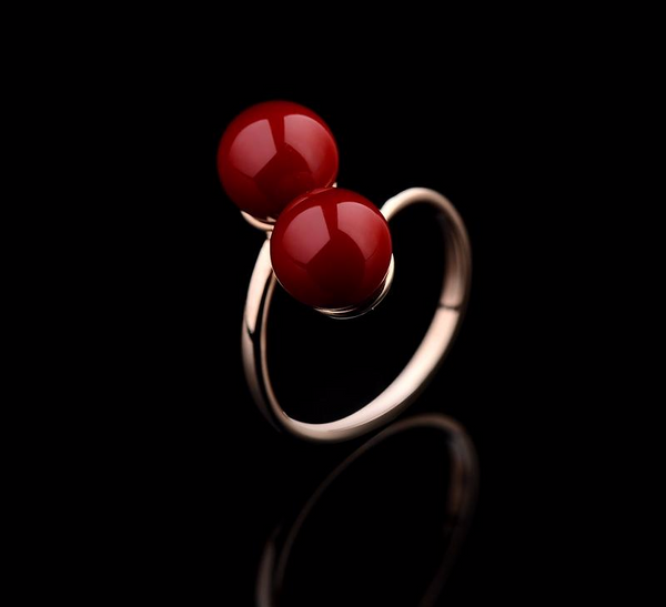 Natural Double Ball Ring