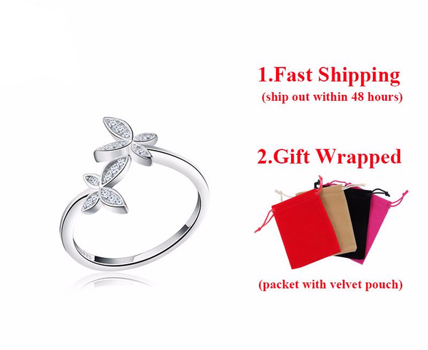 Flower Design Sterling Silver Ring